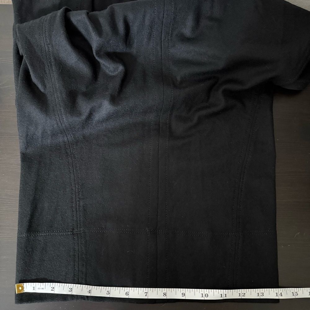 Helmut Lang Sonar Dress Sz XS Petite Black Wool V Neck Minimalist Event Feminine - Picture 13 of 13
